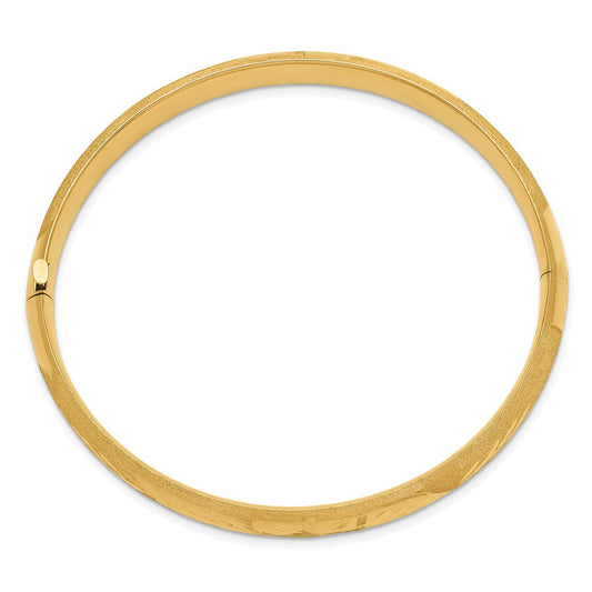 10k 5/16 Florentine Engraved 8mm Hinged Bangle Bracelet