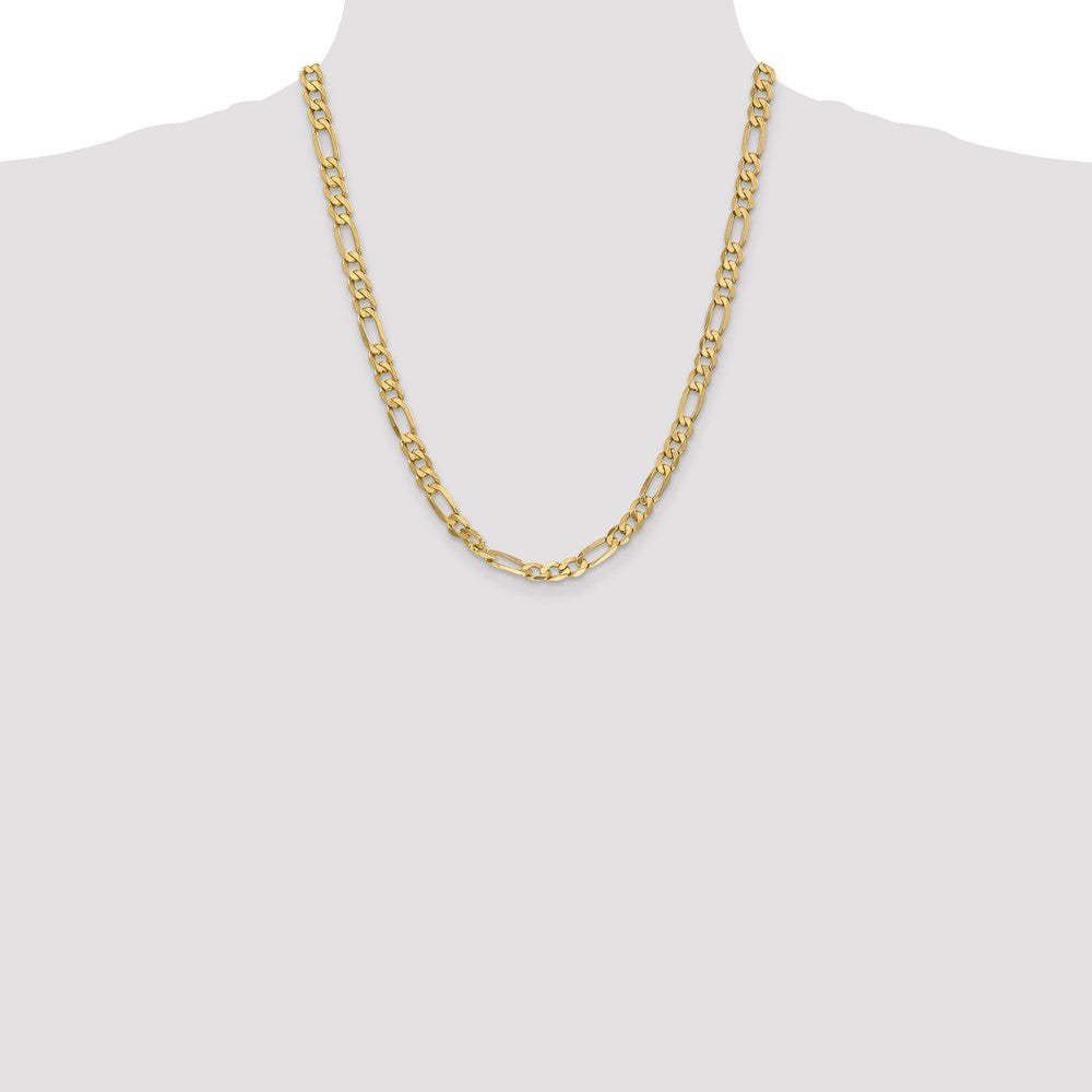 10K 6.25mm Flat Figaro Chain