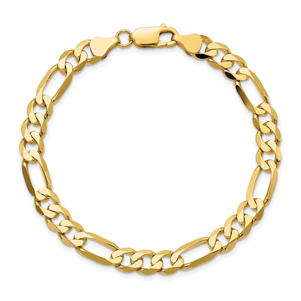 10K 7mm Flat Figaro Chain