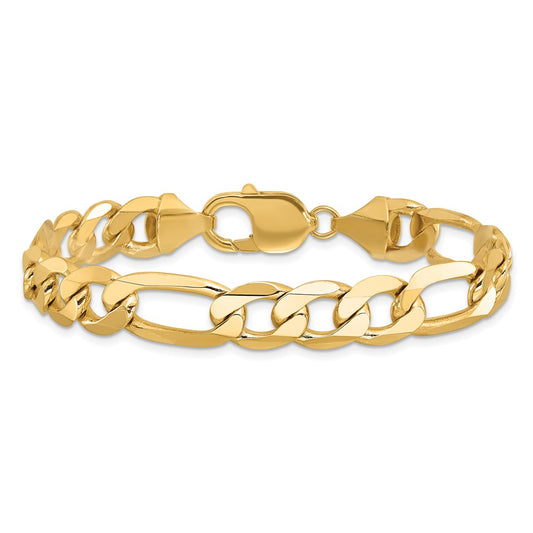 10K 10mm Flat Figaro Chain