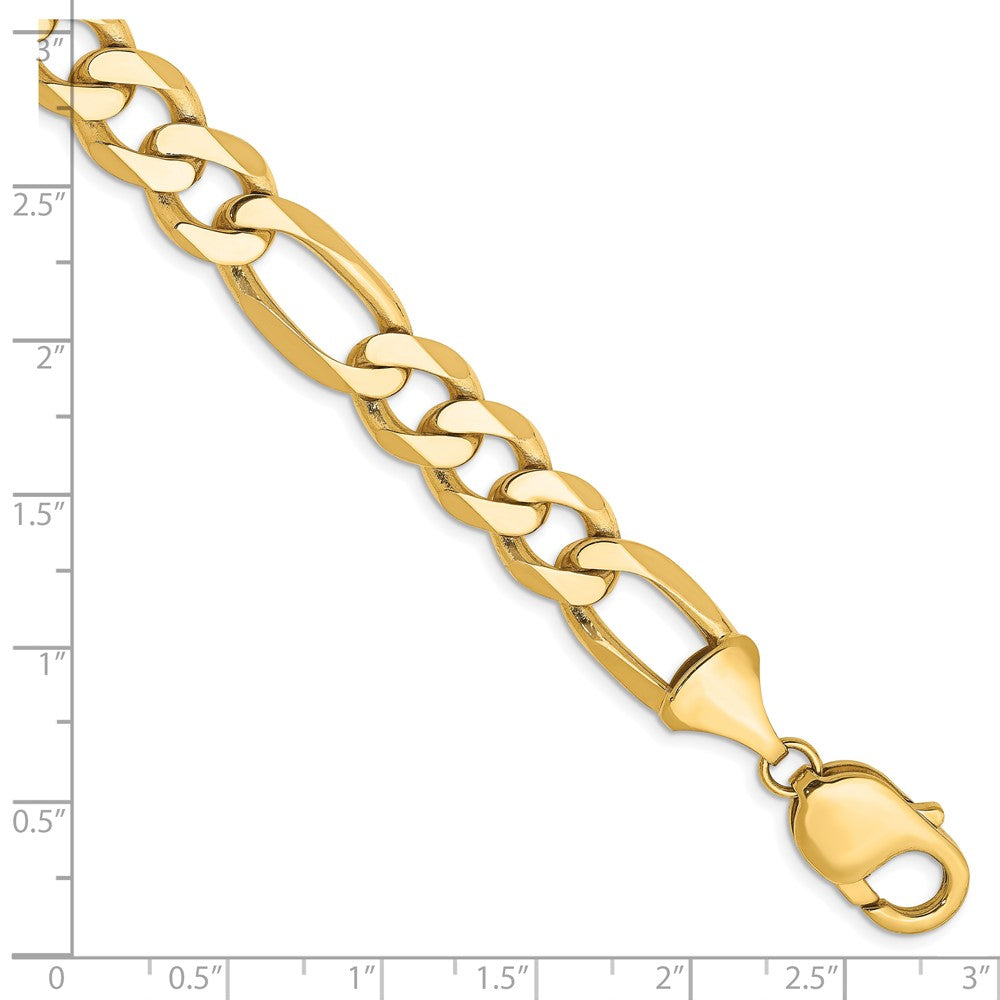 10K 10mm Flat Figaro Chain