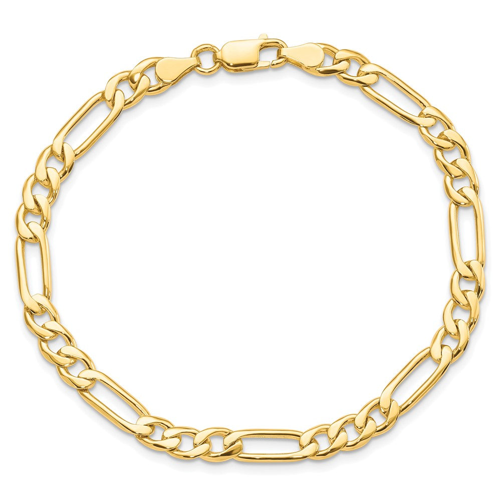 10k 5.25mm Fancy Polished Link Bracelet