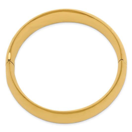 10k 13/16 High Polished Hinged Bangle Bracelet