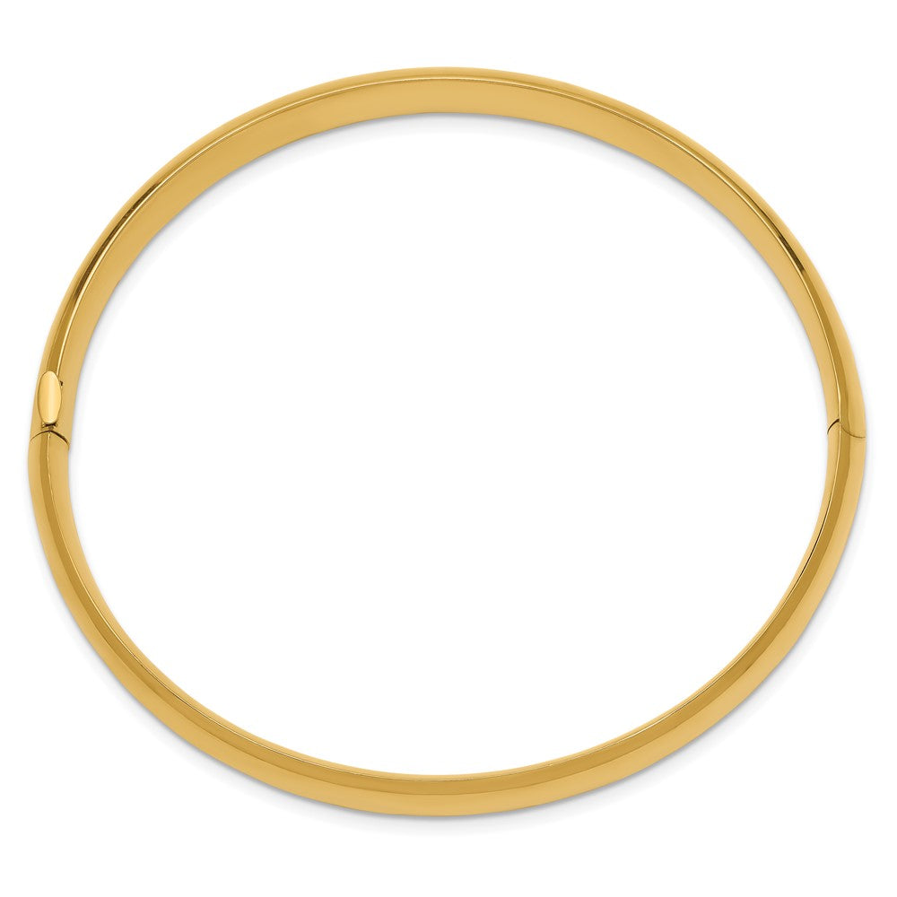 10k 5/16 Oversize High Polished Hinged Bangle Bracelet
