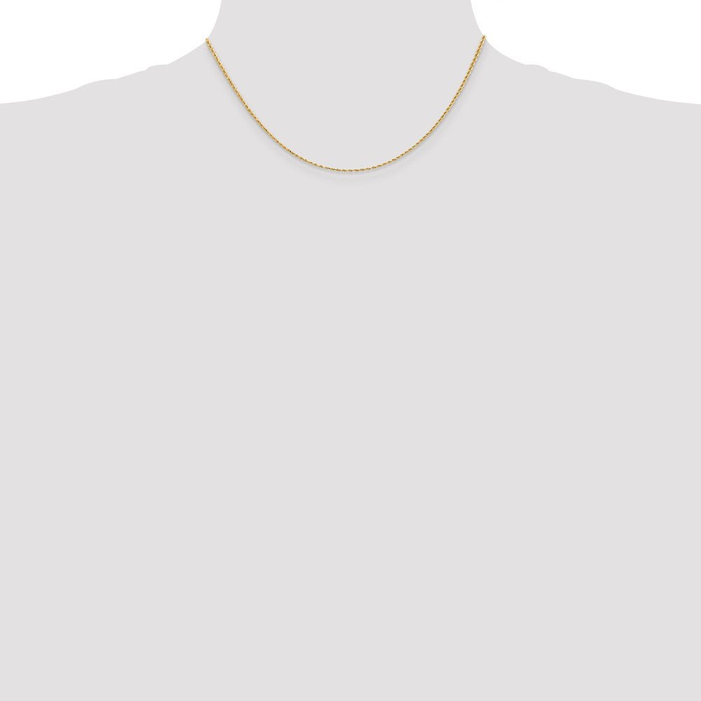 10k 1.5mm Diamond-cut Rope Chain