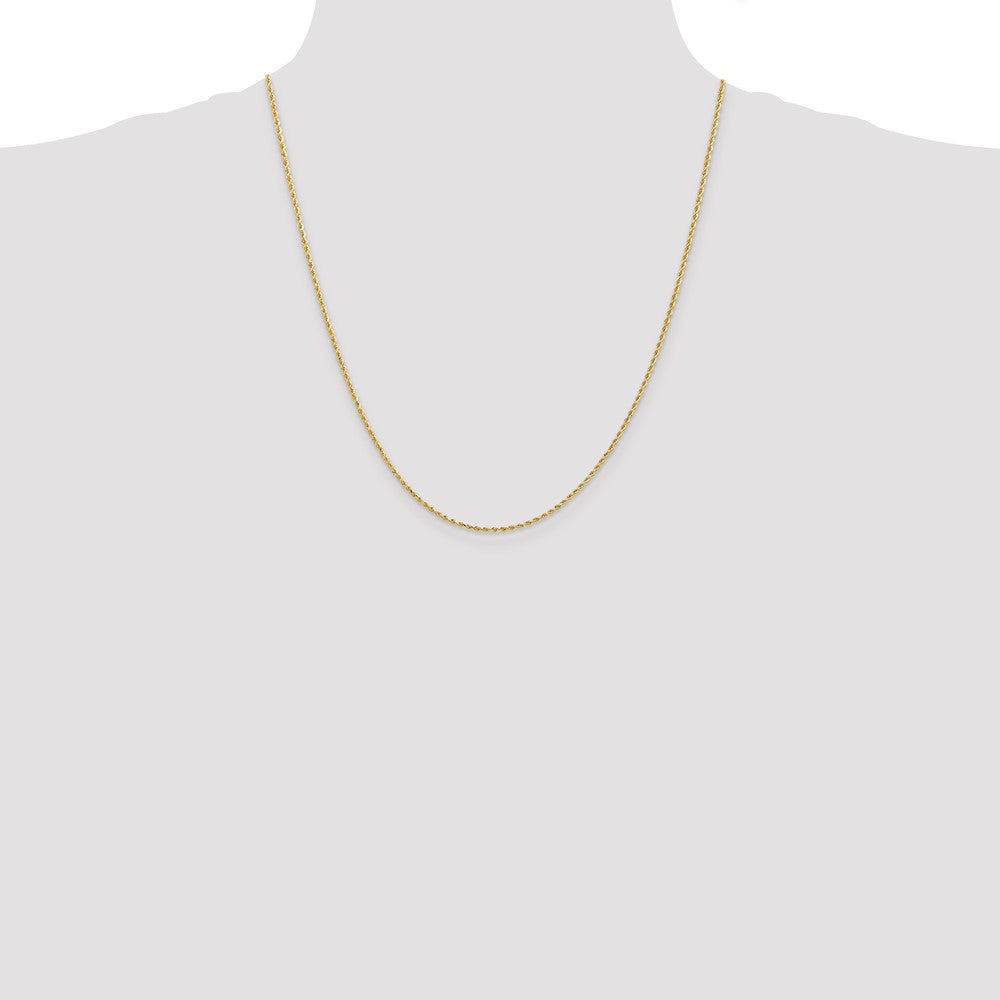 10k 1.5mm Diamond-cut Rope Chain