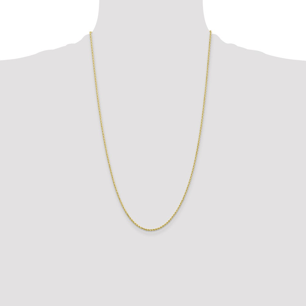 10k 1.5mm Diamond-cut Rope Chain