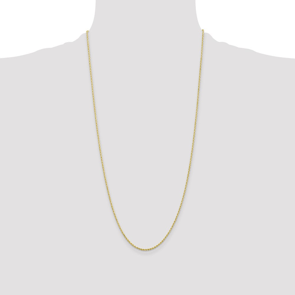 10k 1.5mm Diamond-cut Rope Chain