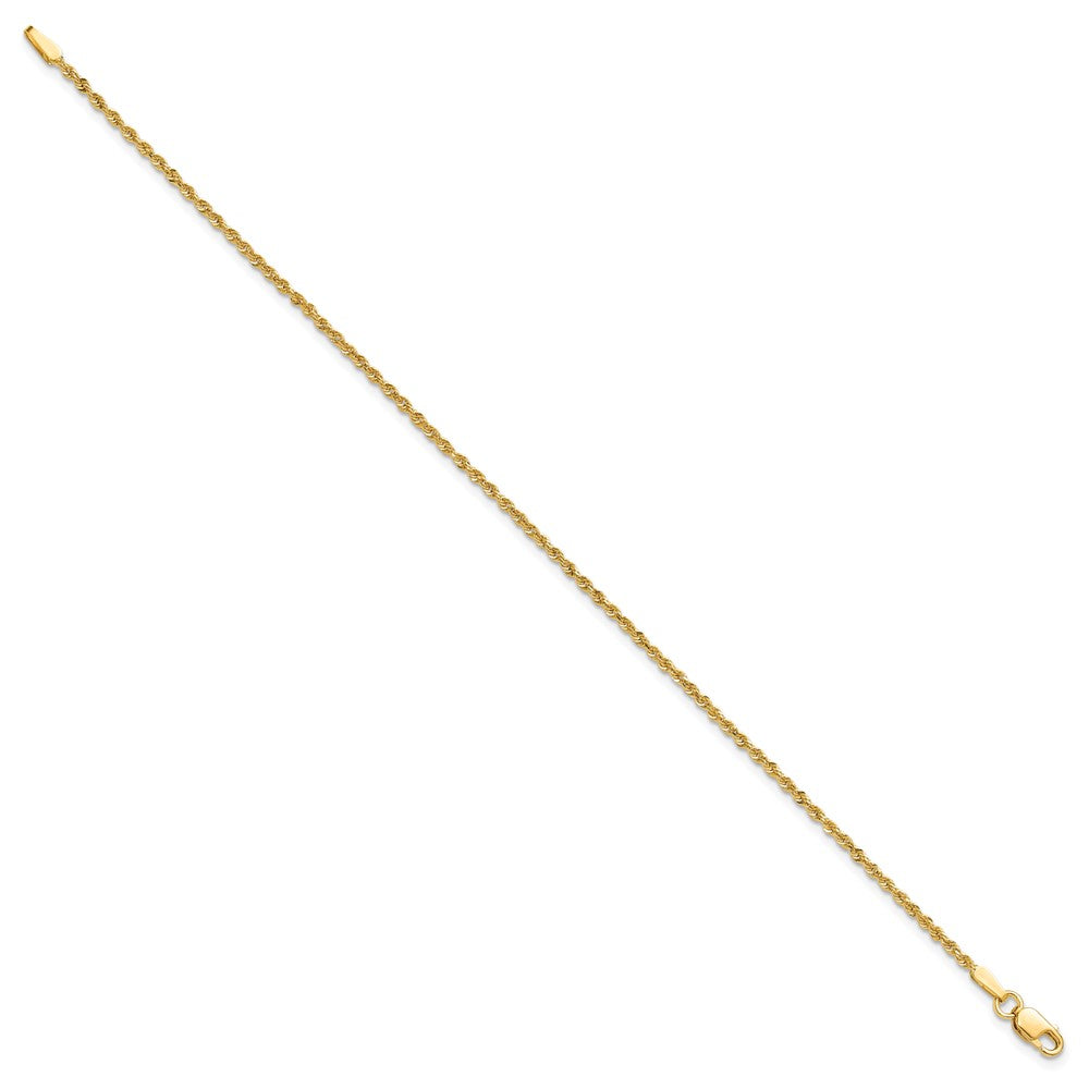 10k 1.5mm Diamond-cut Rope Chain