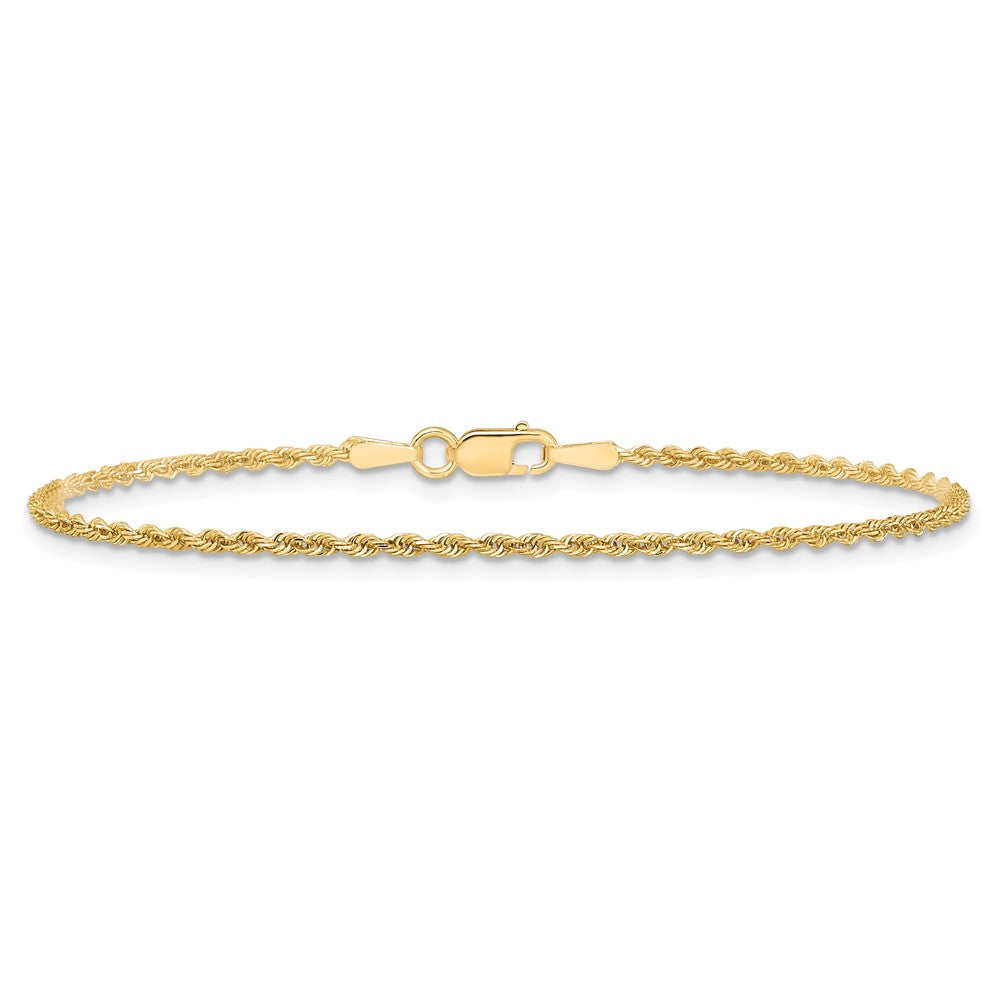 10k 1.5mm Diamond-cut Rope Chain