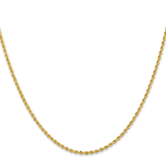 10k 2.0mm Solid Rope Chain