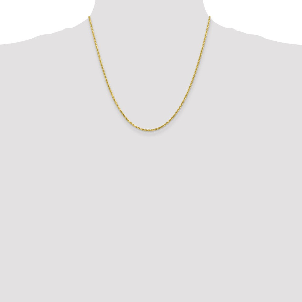 10k 2.0mm Diamond-cut Rope Chain