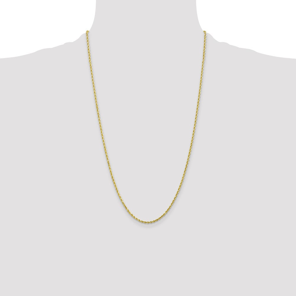 10k 2.0mm Diamond-cut Rope Chain