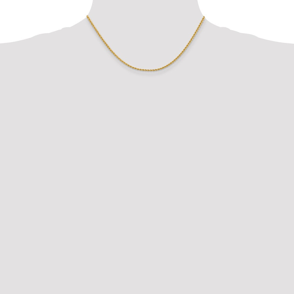 10k 2.25mm Solid Rope Chain