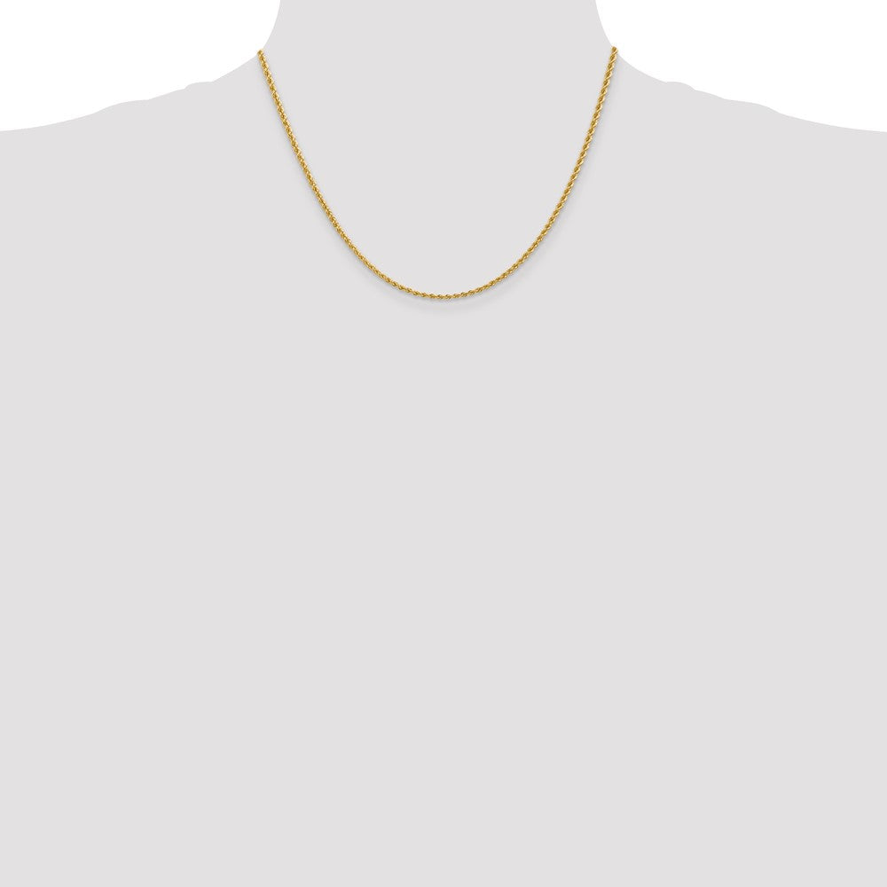 10k 2.25mm Solid Rope Chain