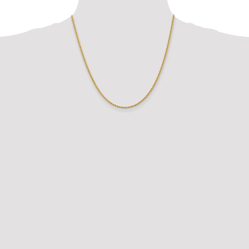 10k 2.25mm Solid Rope Chain