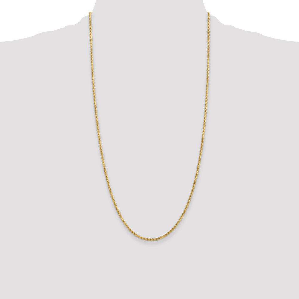 10k 2.25mm Solid Rope Chain
