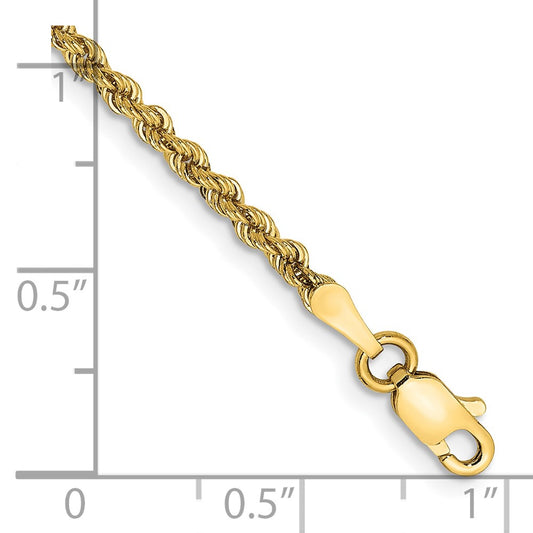 10k 2.25mm Solid Rope Chain