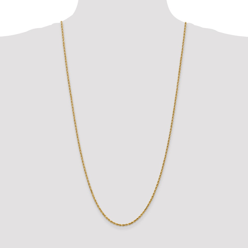 10k 2.25mm Diamond-cut Rope Chain