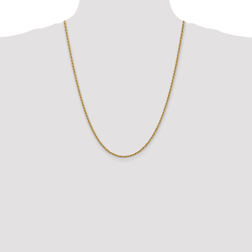 10k 2.5mm Solid Rope Chain
