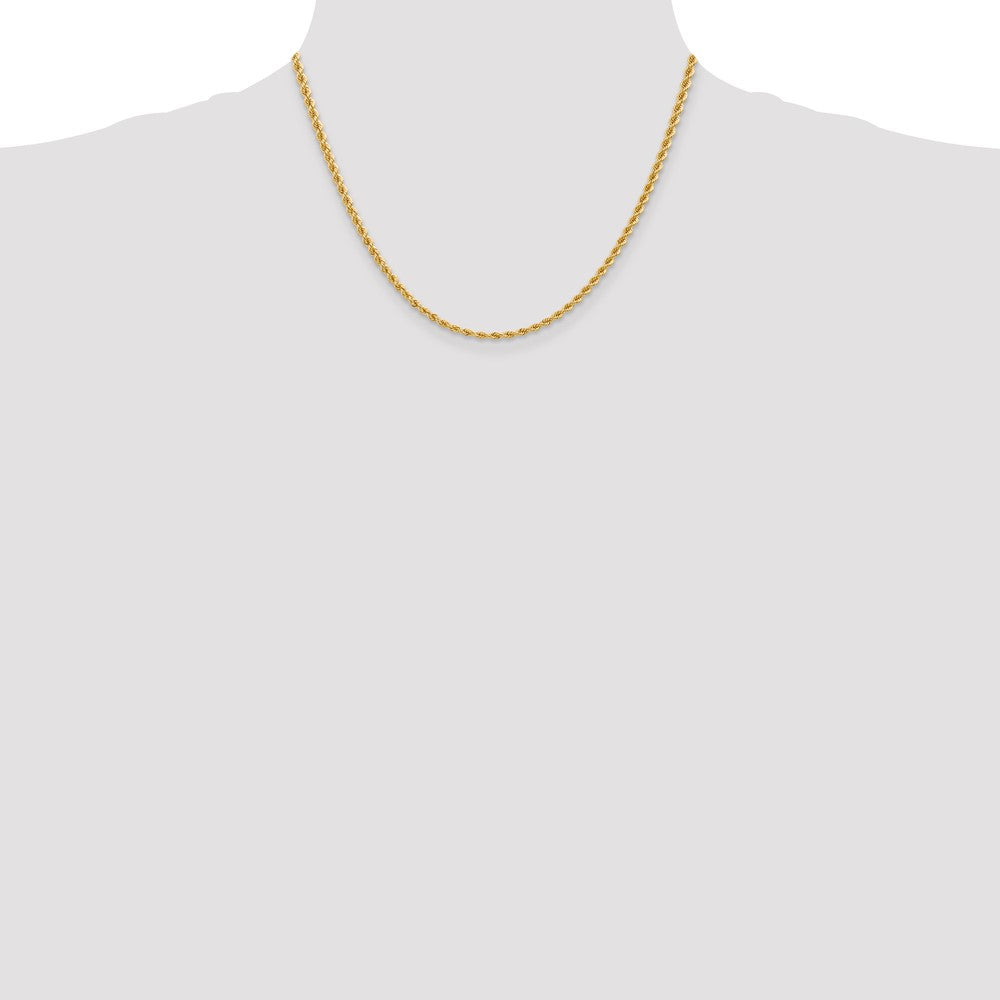 10k 2.75mm Solid Rope Chain