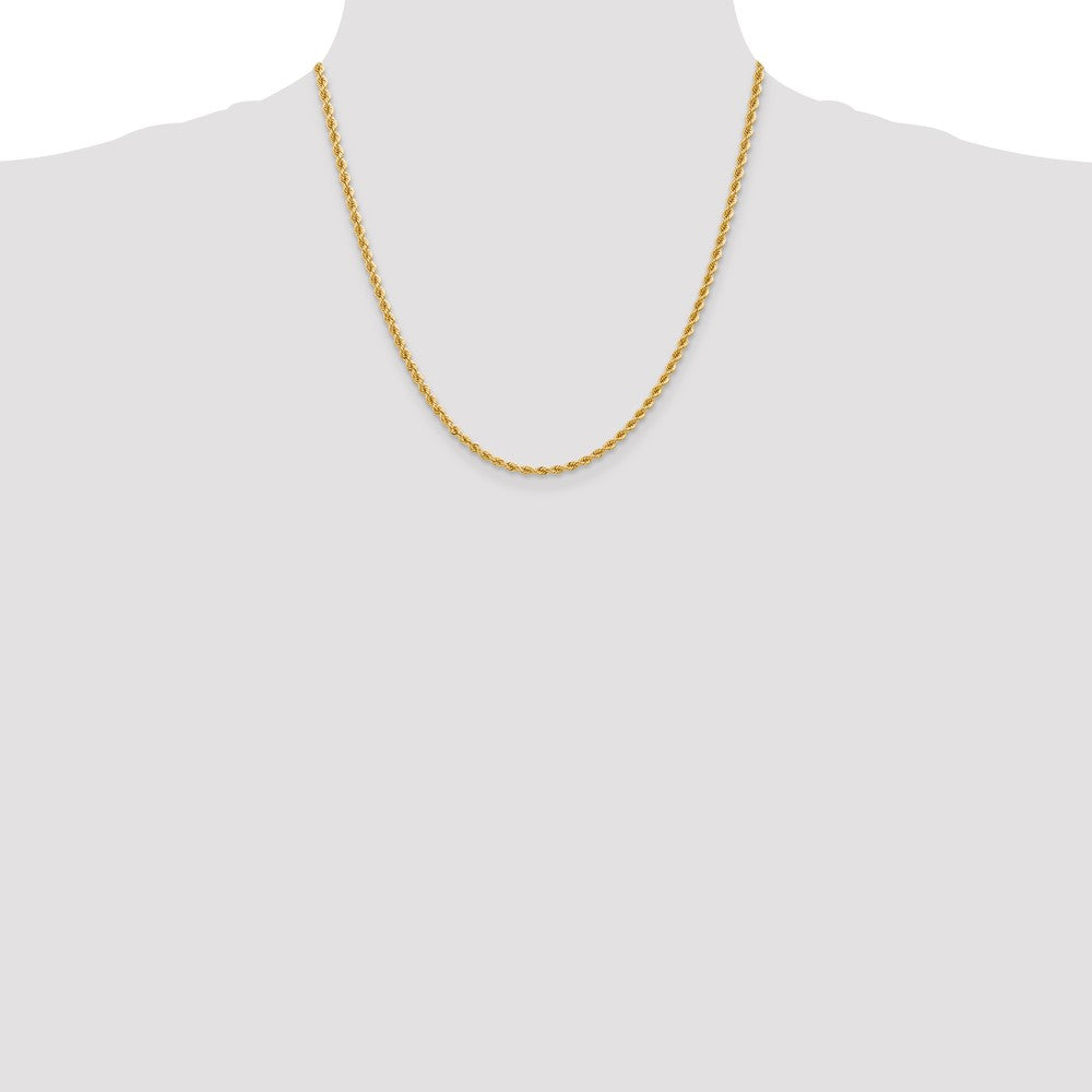 10k 2.75mm Solid Rope Chain