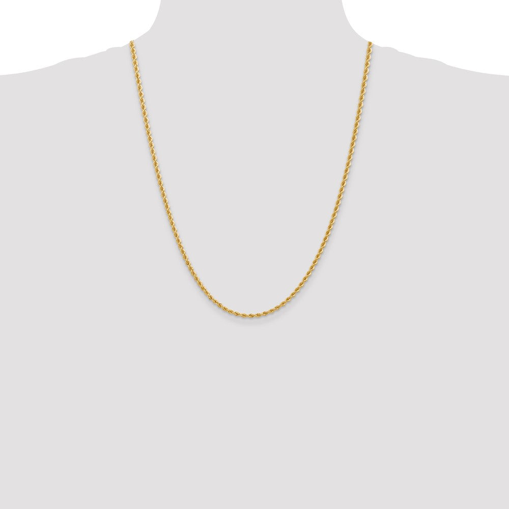 10k 2.75mm Solid Rope Chain