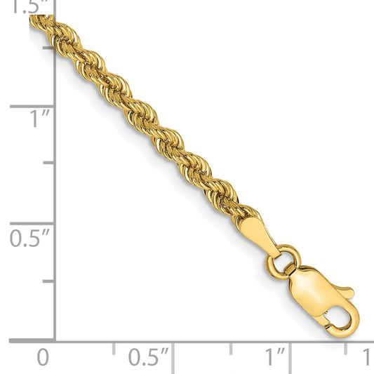 10k 2.75mm Solid Rope Chain