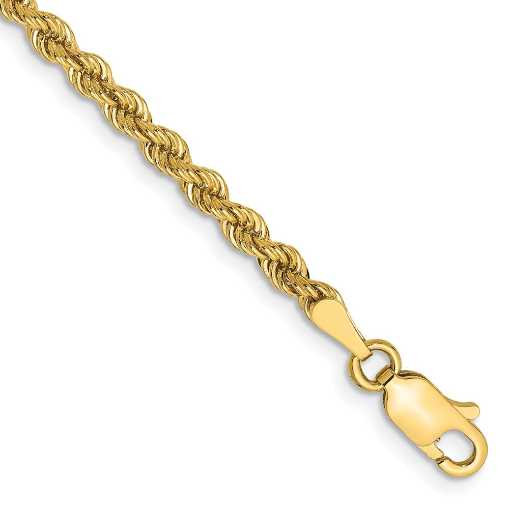 10k 2.75mm Solid Rope Chain Anklet