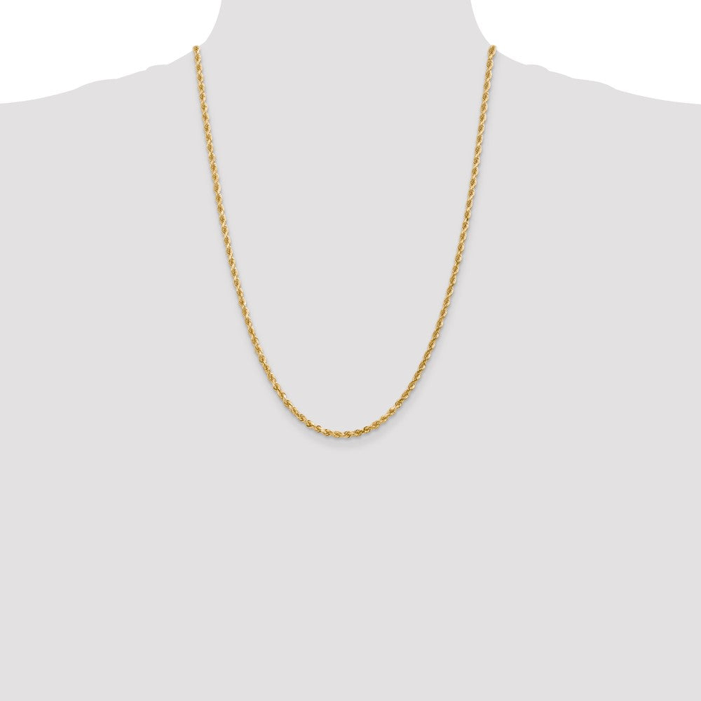 10k 3.0mm Diamond-cut Rope Chain