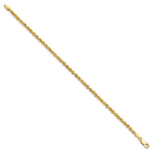 10k 3.0mm Diamond-cut Rope Chain