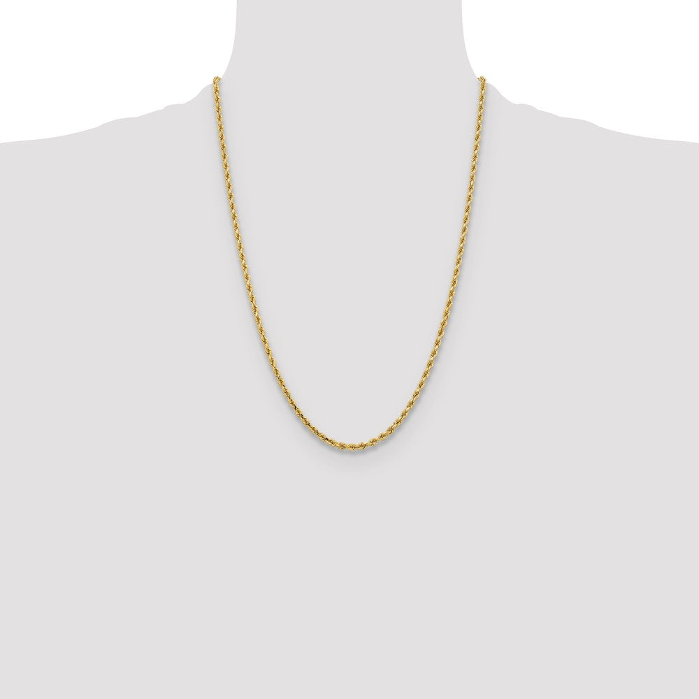 10k 3.25mm Diamond-cut Rope Chain