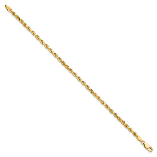 10k 3.25mm Diamond-cut Rope Chain