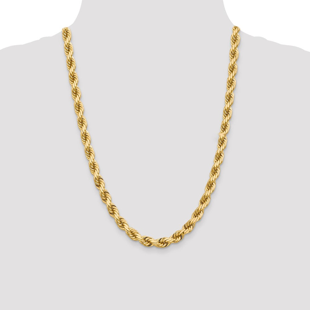 10k 8mm Diamond-cut Rope Chain