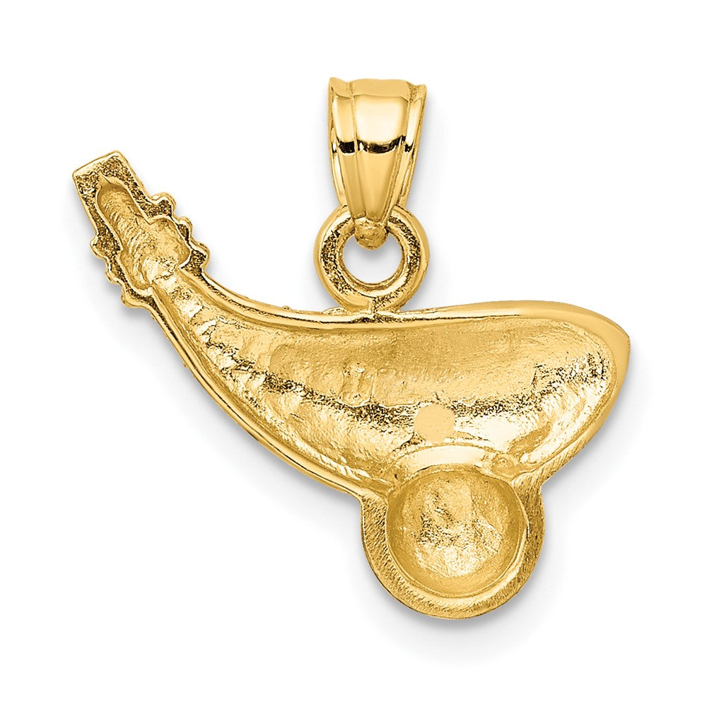 10k and White Rhodium Golf Club and Ball Charm