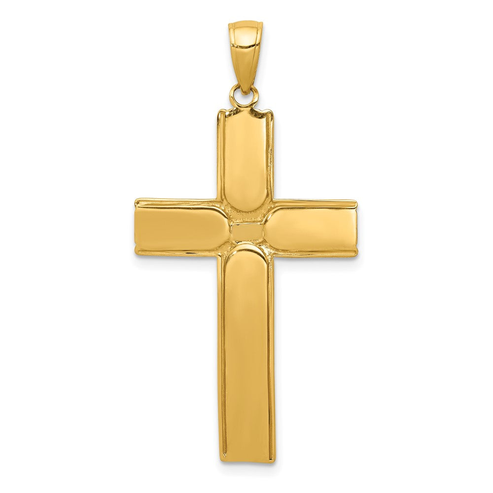 10k Satin Finish Crucifix Pendant