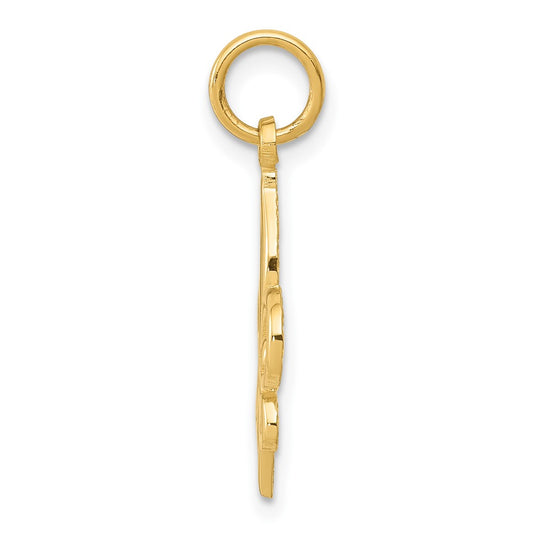 10k Cut-out Fleur De Lis Charm