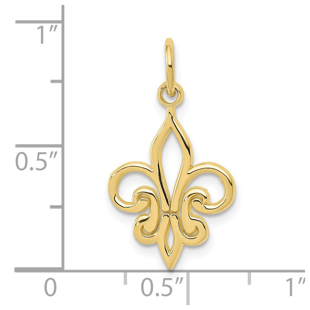 10k Fleur De Lis Charm