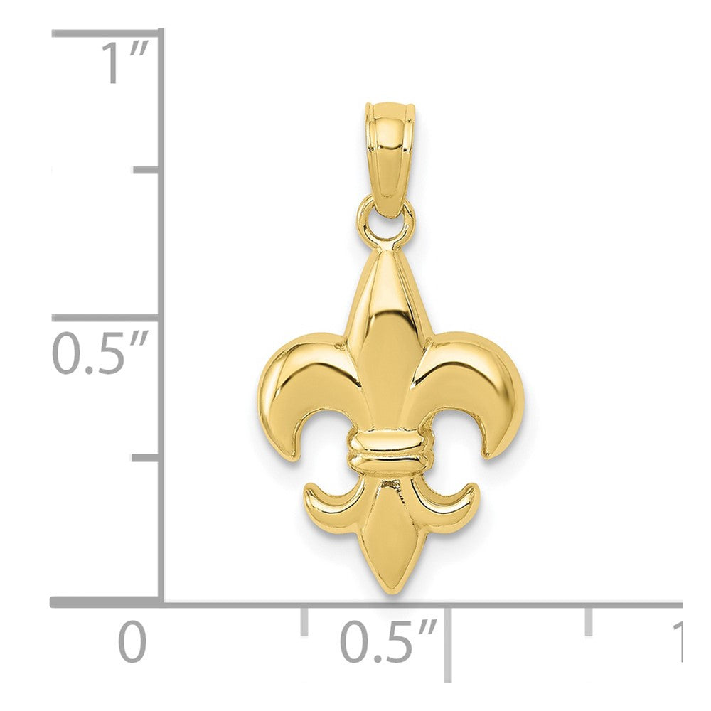 10k Fleur De Lis Pendant