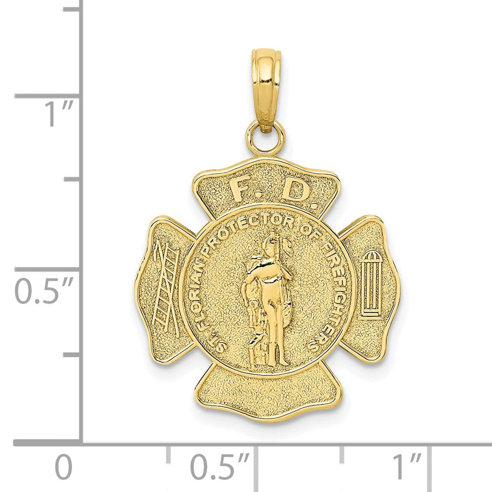 10k ST. FLORIAN PROTECT US / FD Fire Dept. Pendant