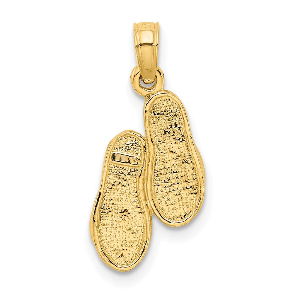 10k 3D Flip Flops Pendant