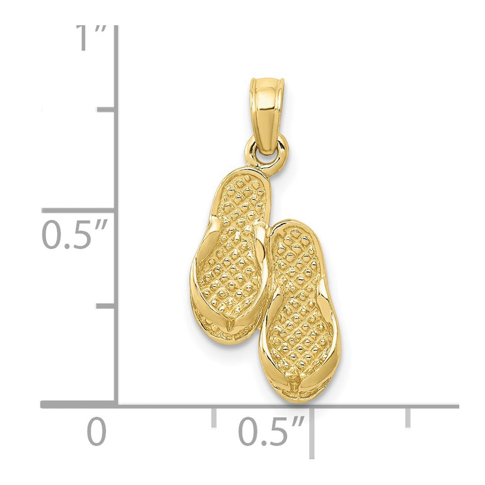 10k 3D Flip Flops Pendant