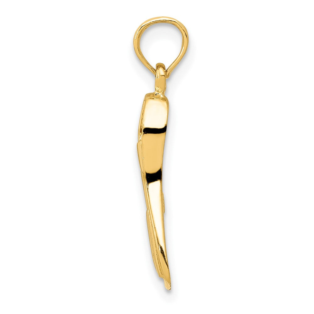10K 3D Scuba Flipper Pendant