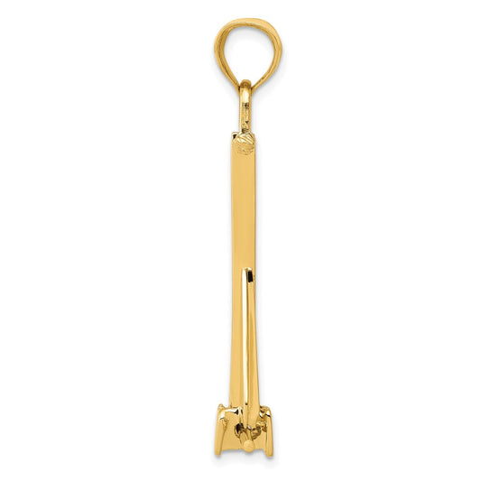 10K 3-D Moveable Anchor Pendant