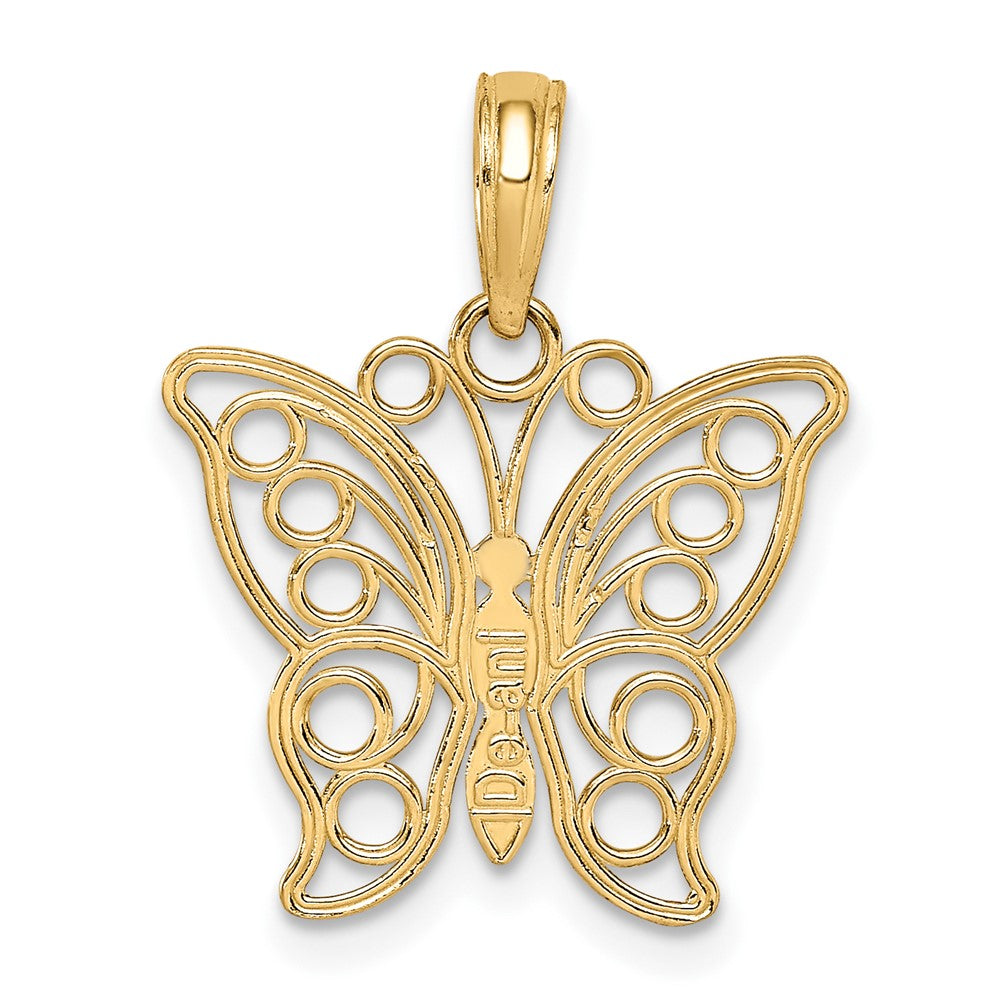 10k Filigree Butterfly Charm