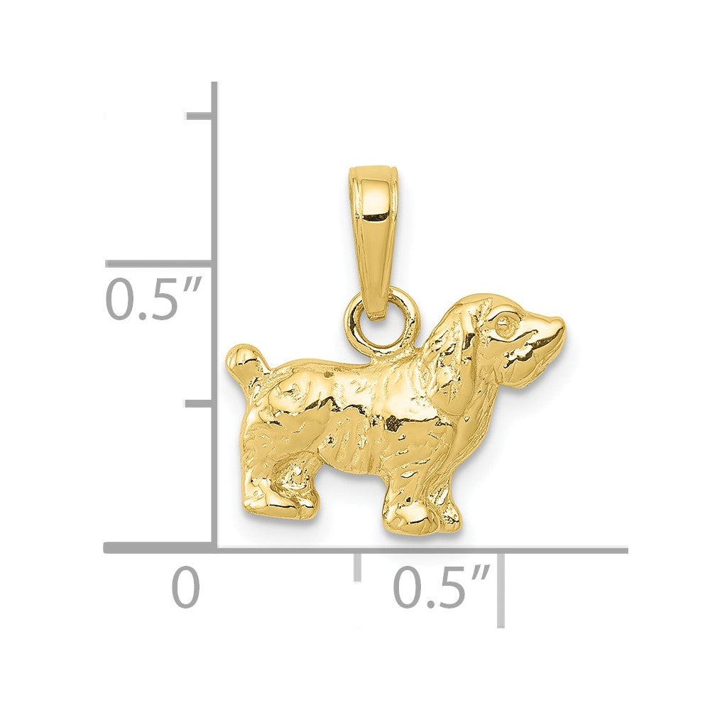 10K Cocker Spaniel Dog Pendant