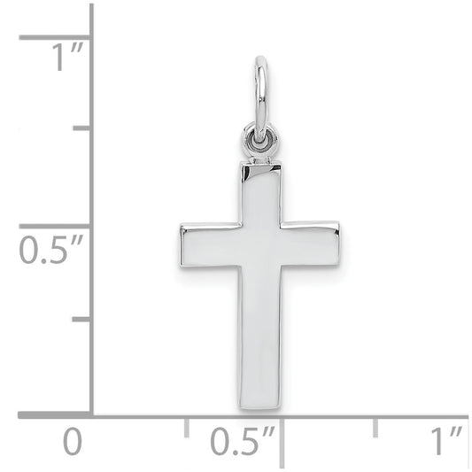 10k White Gold Polished Latin Cross Pendant