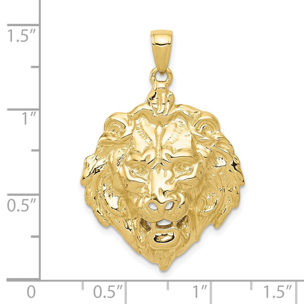 10K Large Lion Head Pendant