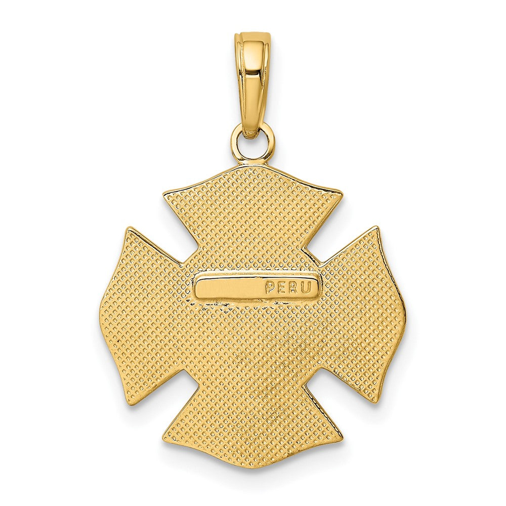 10k Fire Dept. Maltese Cross Pendant