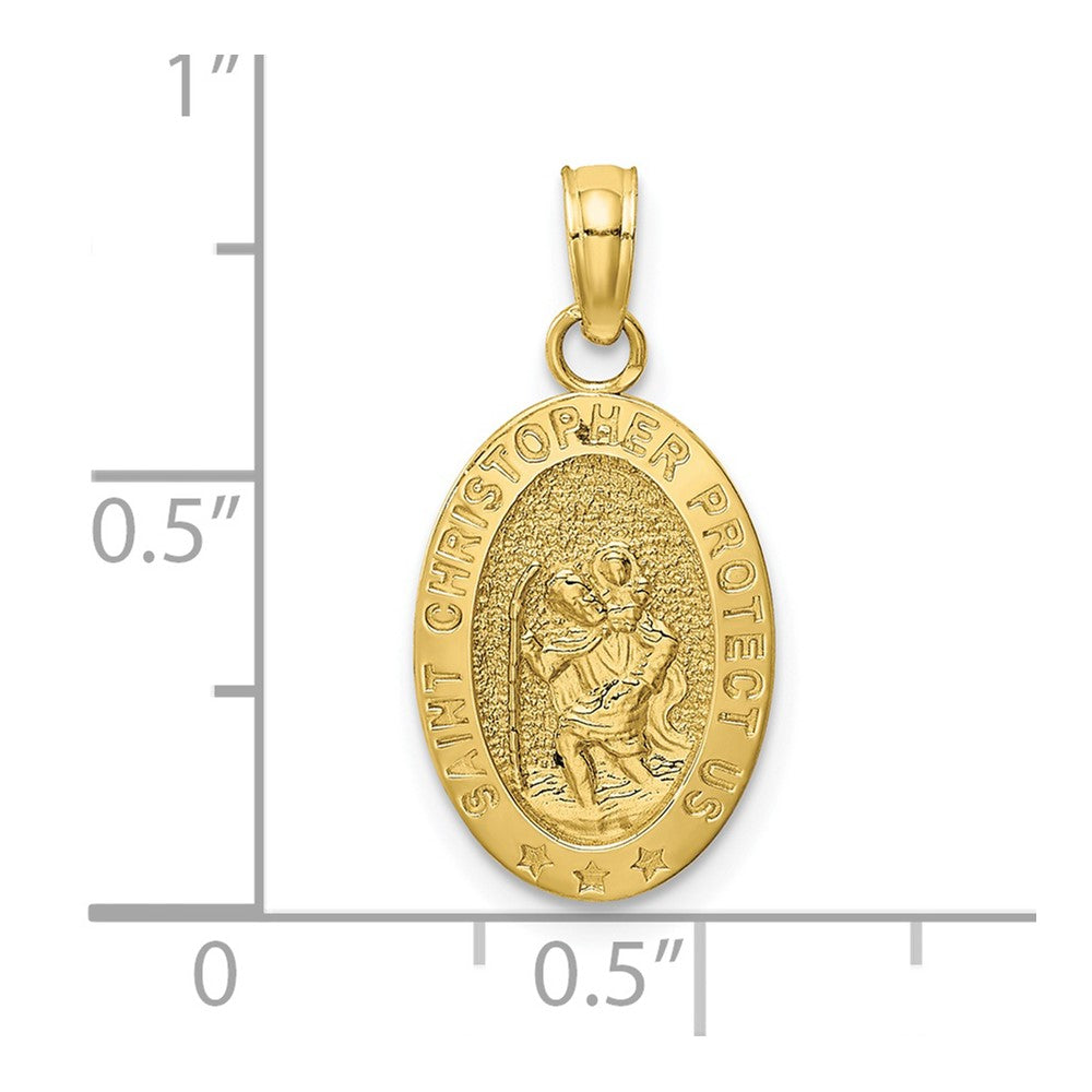 10k Saint Christopher Medal Pendant